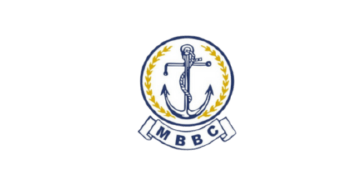 Logo featuring an anchor entwined with a rope inside a circle of laurel leaves, reminiscent of Melbourne Web Designs creative touch, with MBBC elegantly displayed on a ribbon below.
