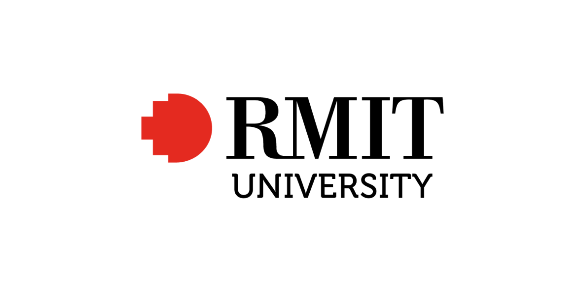 The RMIT University logo showcases a red semicircle beside the text RMIT University in sleek black font, embodying a modern Melbourne web design aesthetic.