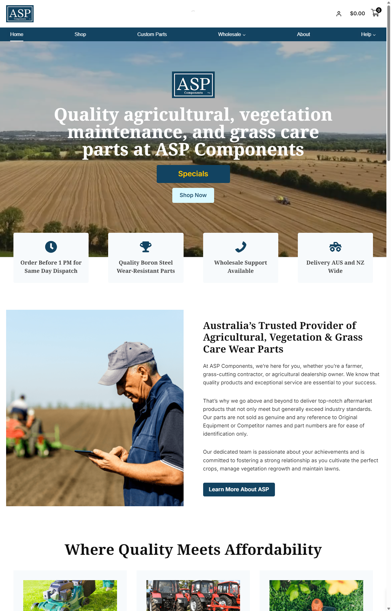 AS Products website after migration with public pricing and modern ecommerce