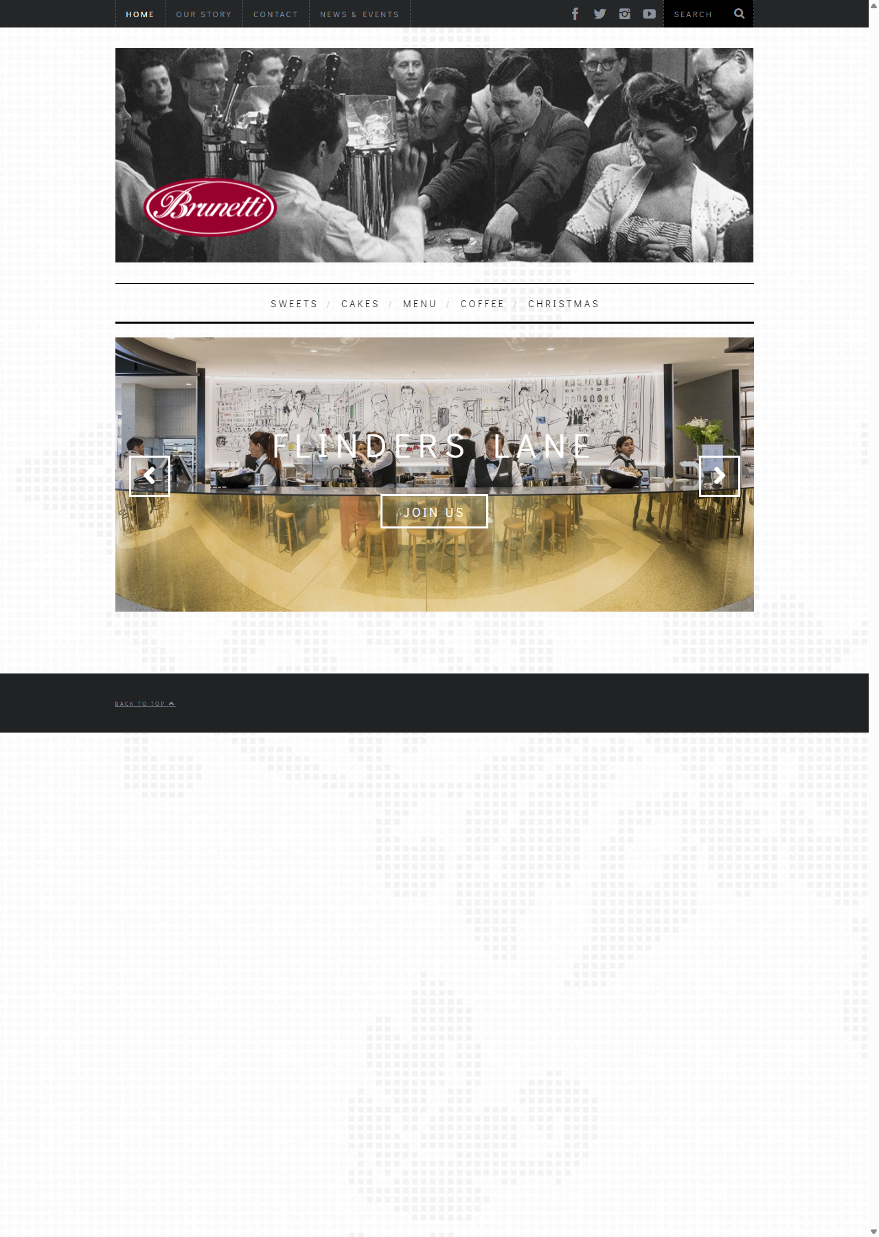 Brunetti Oro website before showing minimal online store